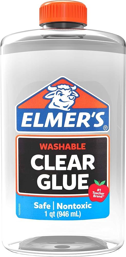 Elmer's Clear Liquid School Glue, Slime Glue, & Craft Glue | Large 1 Quart for School Supplies & ... | Amazon (US)