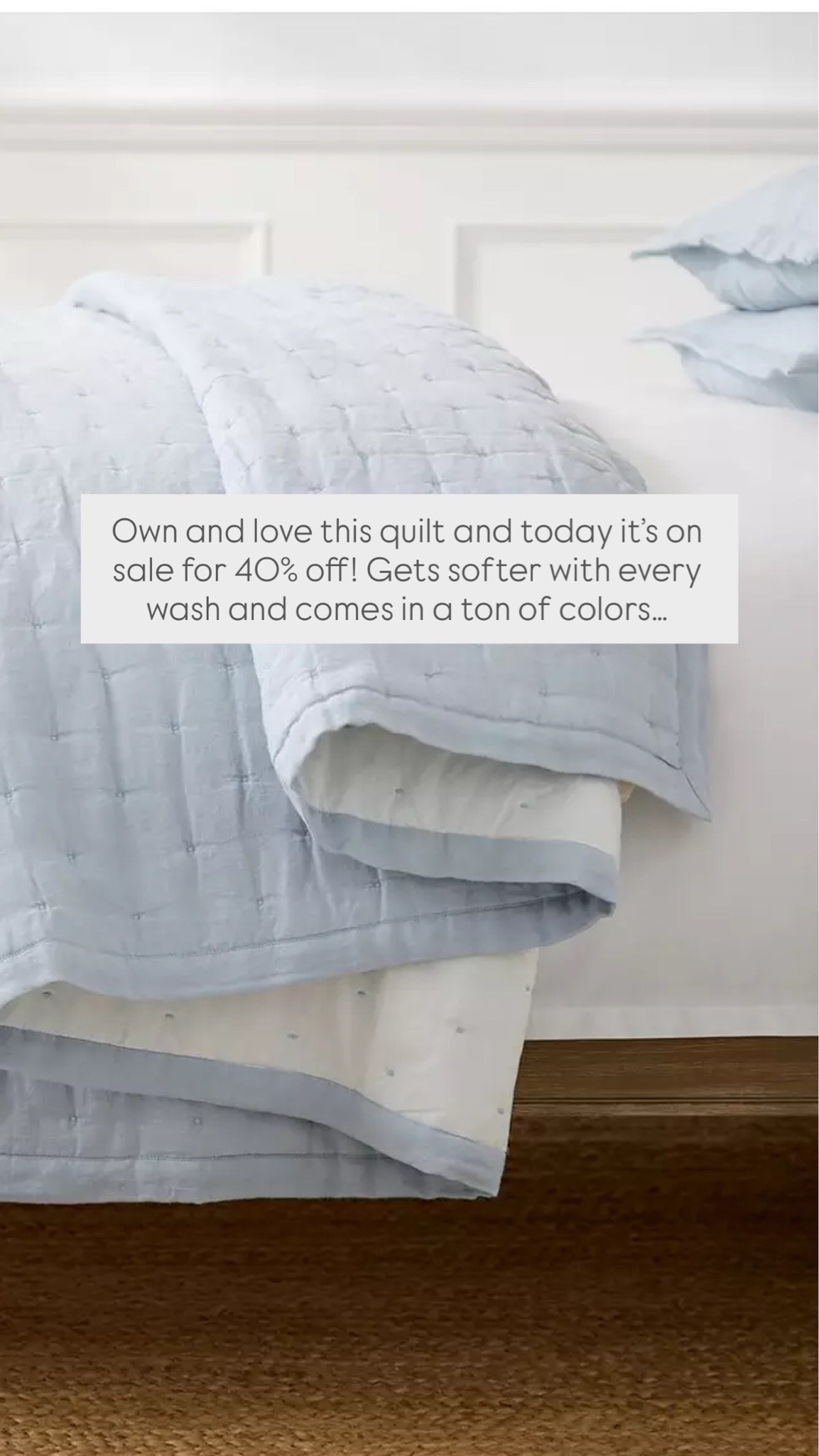Own and love this quilt and today it’s on sale for 40% off! Gets softer with every wash and comes in a ton of colors…

#LTKSaleAlert #LTKHome #LTKSeasonal