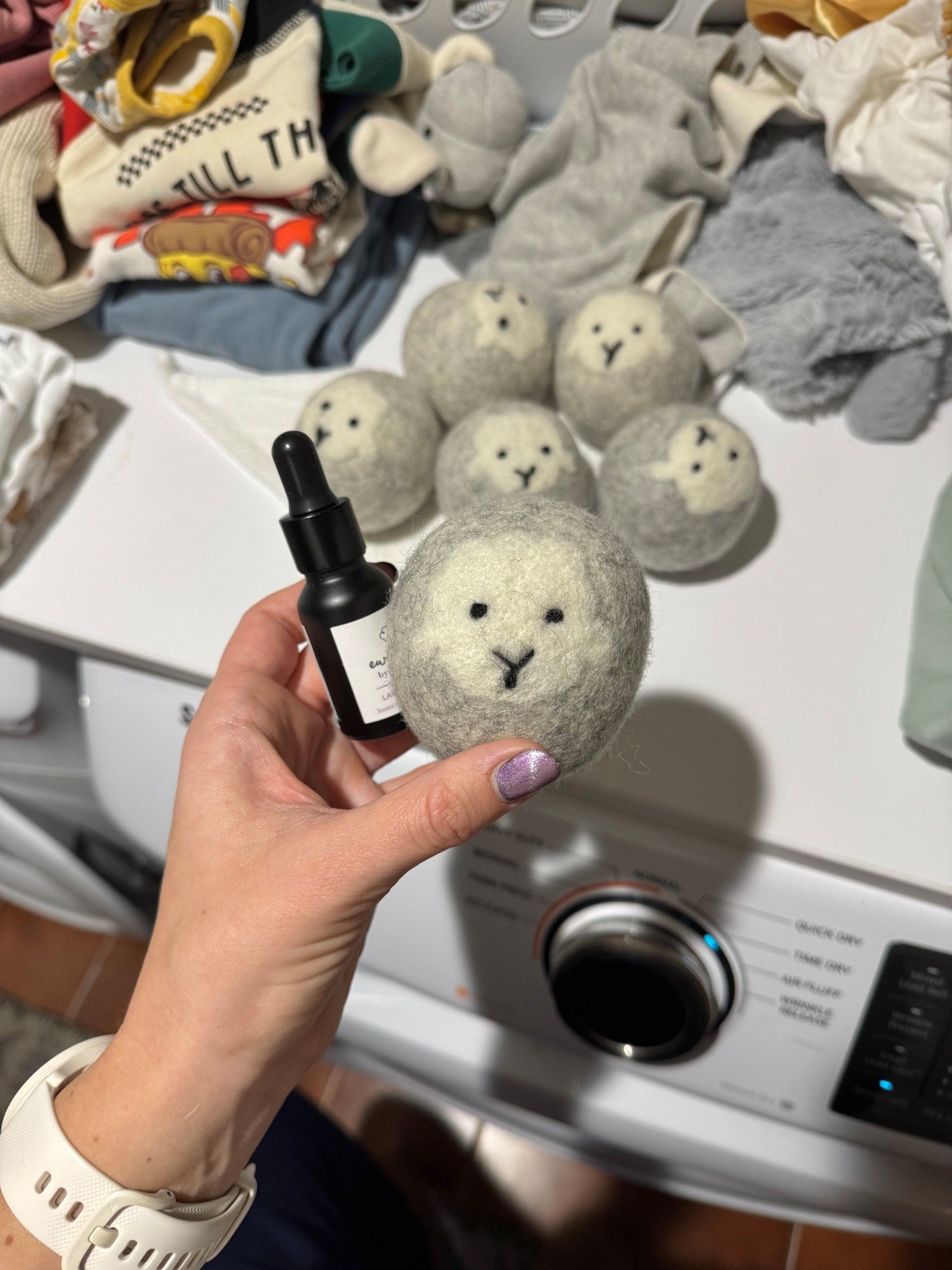 Home laundry essentials 

Love adding this essential oils blend to my dryer balls as a cleaner alternative to typical laundry fragrances 

Also linked the laundry detergent sheets I use

#LTKdayinmylife #LTKHome