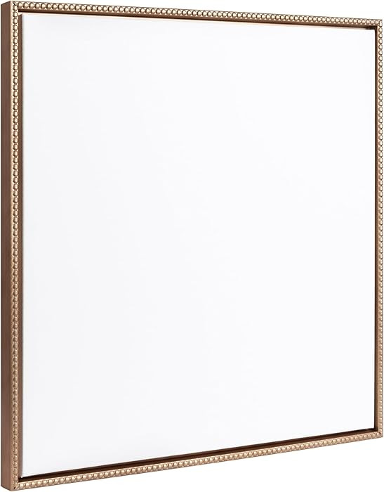 Kate and Laurel Sylvie Blank Framed Canvas Wall Art; 30x30 Gold Beaded; Vintage Modern Empty Canv... | Amazon (US)