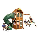 KidKraft Cloverdale Cedar Wood Swing Set / Playset with Slide, Rock Wall, Glider and Swings, Gift... | Amazon (US)