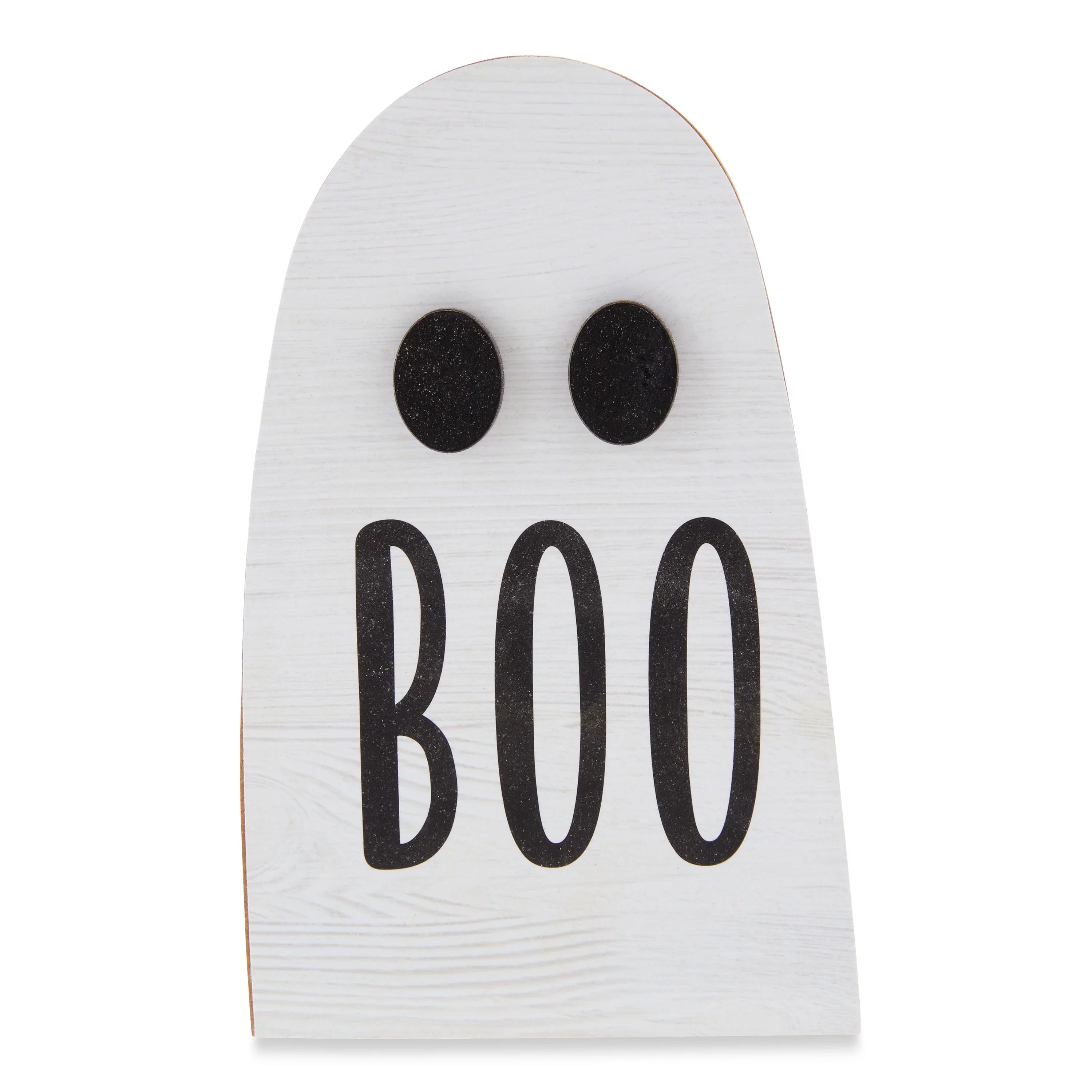 Halloween Tabletop Block Sign Decoration, Ghost, White, 5.5 inch,Way to Celebrate | Walmart (US)