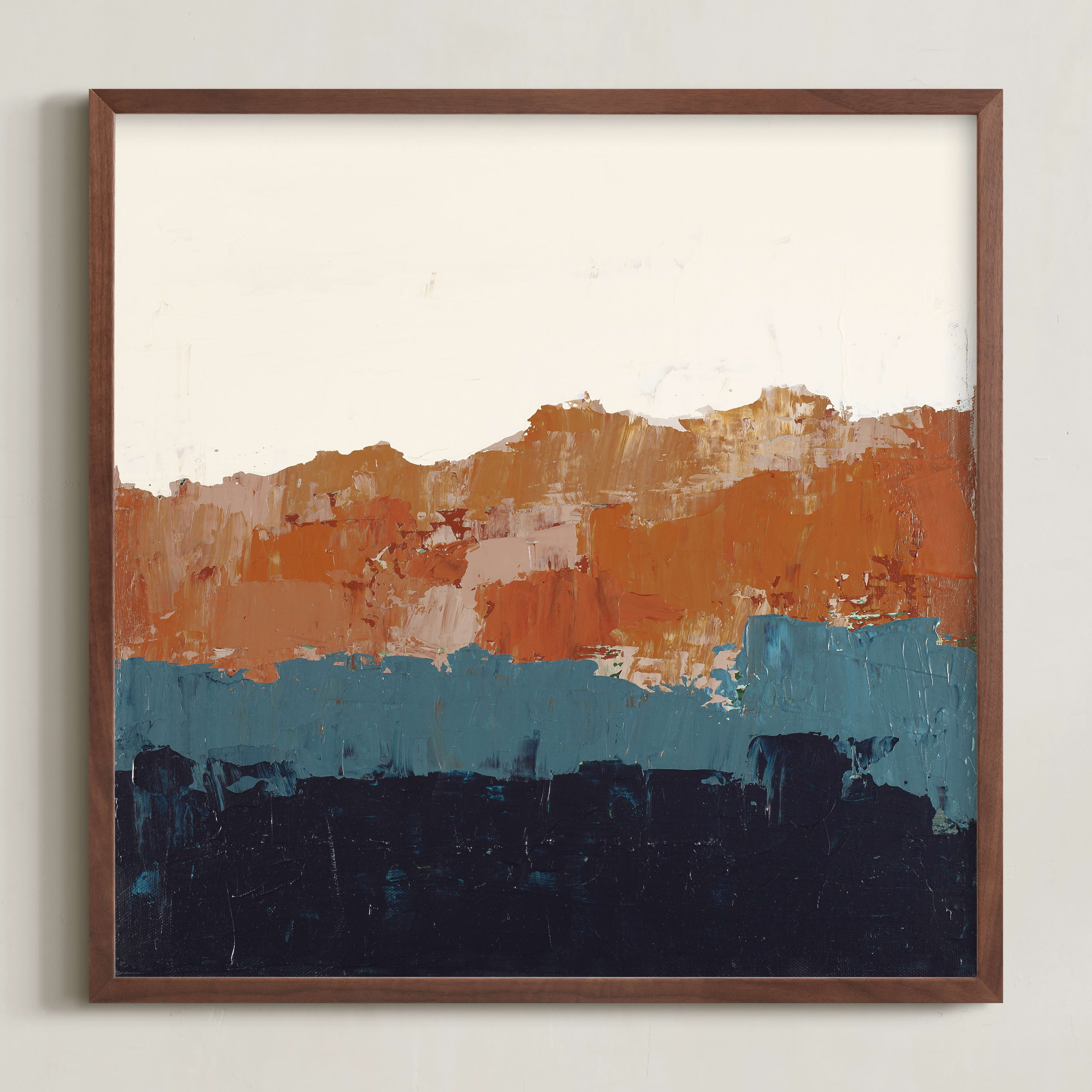 Abstract Color Study Blue and Orange | Minted