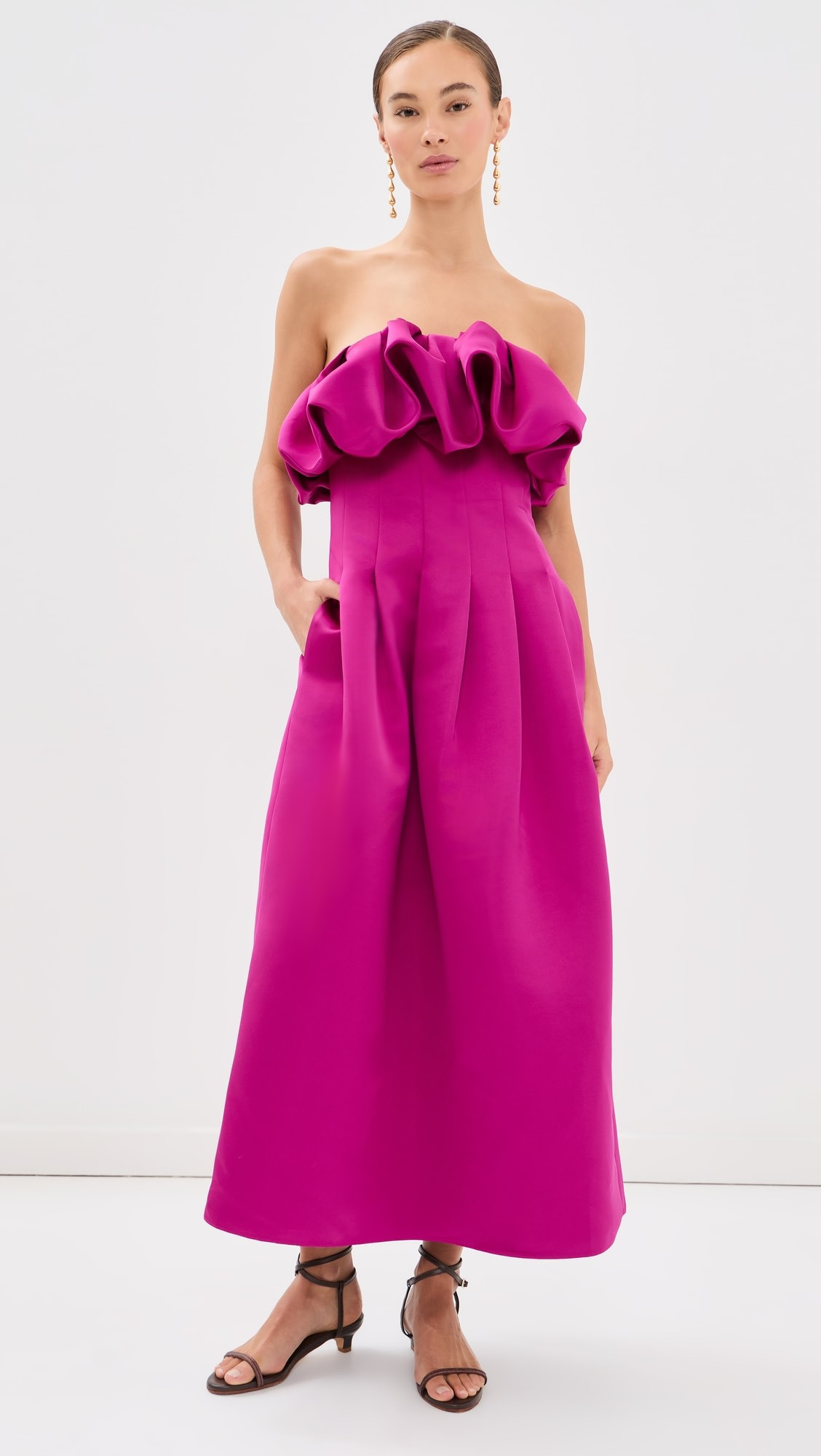 Ulla Johnson Cosima Strapless Satin Dress | Shopbop | Shopbop