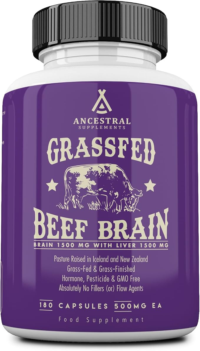 Ancestral Supplements Grass Fed Beef Brain Supplement with Beef Liver, Whole Food Brain Support P... | Amazon (US)