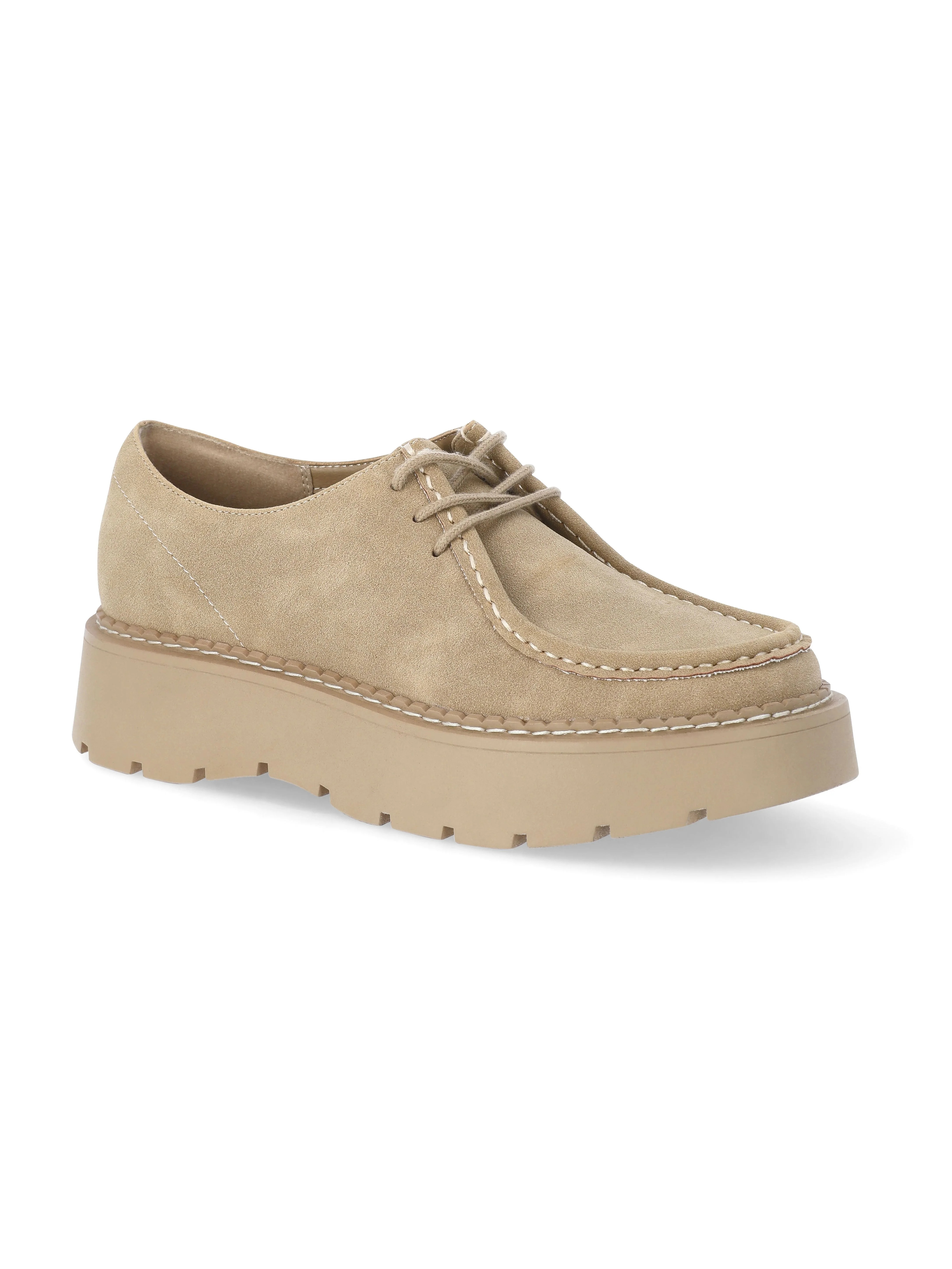 No Boundaries Moc Toe Lace Up Shoes, Women's | Walmart (US)
