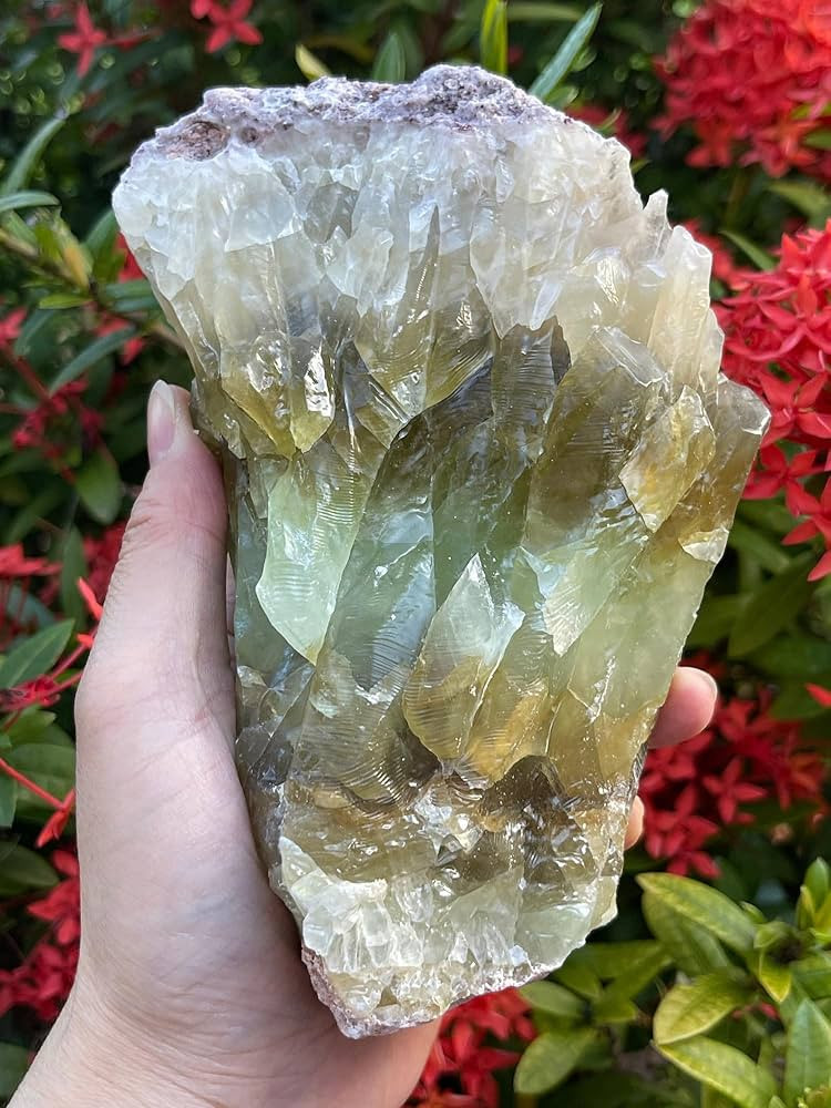Huge Green Calcite Rough Natural Stones, Raw Calcite Green Crystals (4-5 Pounds) | Amazon (US)