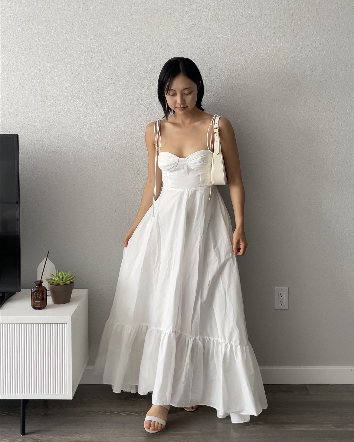 zara white dress