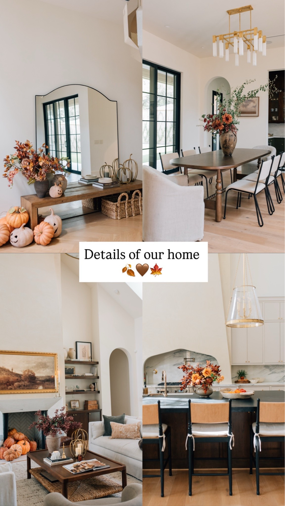 Details of all the completed spaces in our home