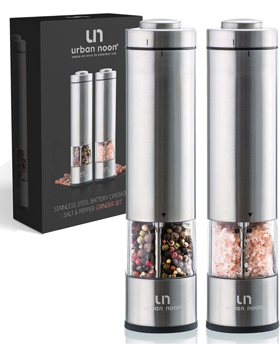 Electric Salt and Pepper Grinder Set, Stainless Steel Mill with Light, Automatic One Handed Operation

#LTKhome #LTKfamily