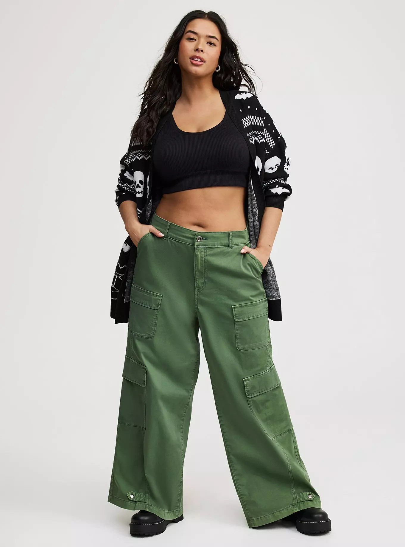 High Rise Baggy Cargo Wide Leg Pant | Torrid (US & Canada)
