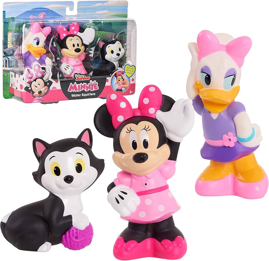 Disney Junior Minnie Mouse 3-Pack Bath Toys, Figures Include Minnie Mouse, Daisy Duck, and Figaro... | Amazon (US)
