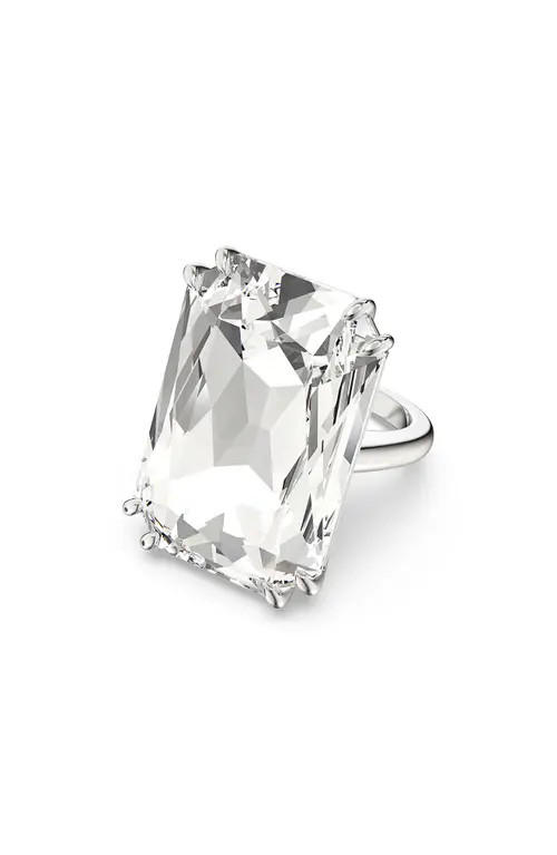 Swarovski Mesmera Rectangle Crystal Ring in Clear at Nordstrom, Size 5 | Nordstrom