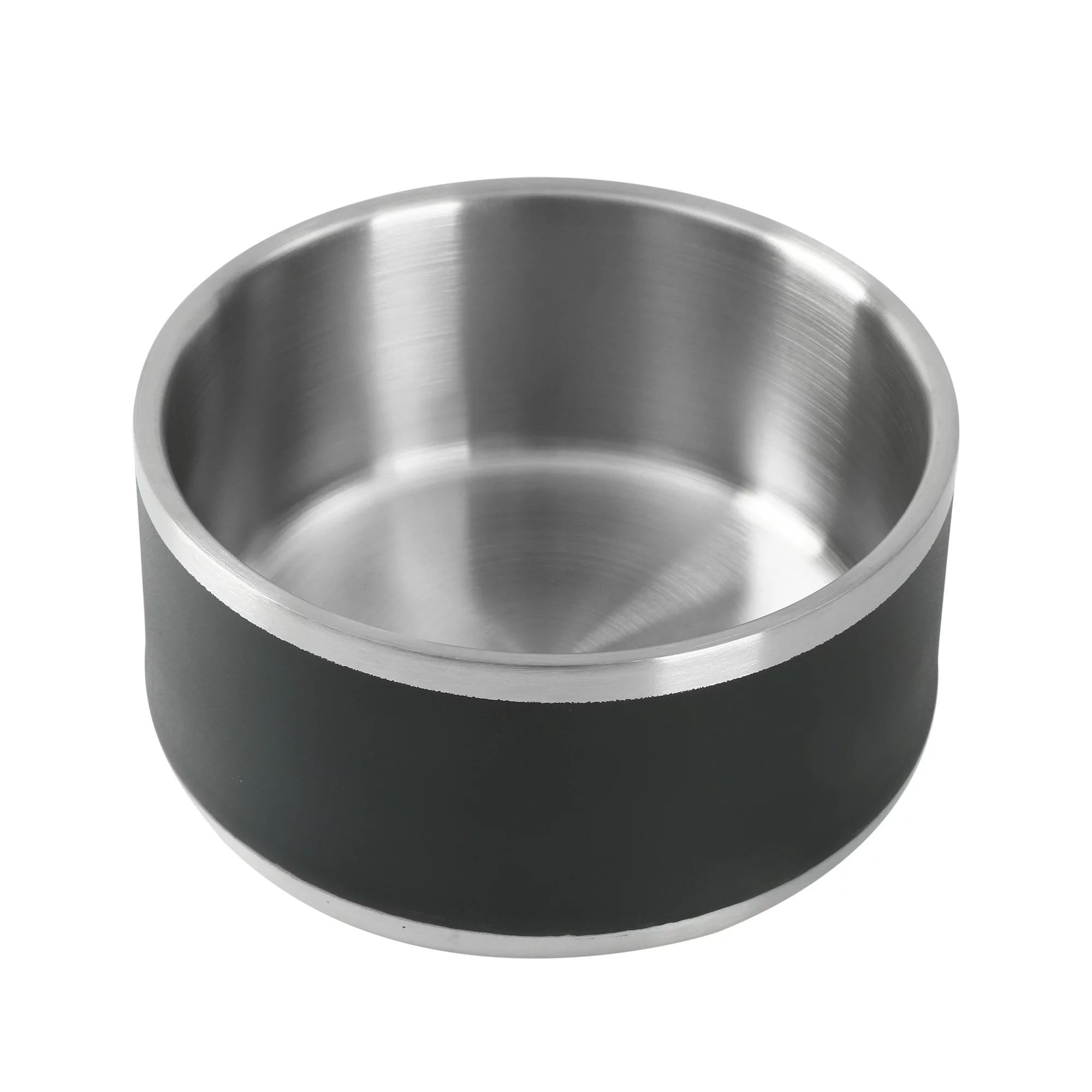 Vibrant Life Stainless Steel Double Wall Dog Bowl, Black, Large | Walmart (US)