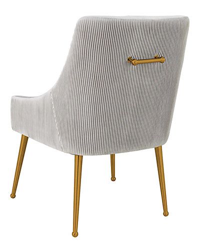 Beatrix Pleated Velvet Side Chair | Gilt