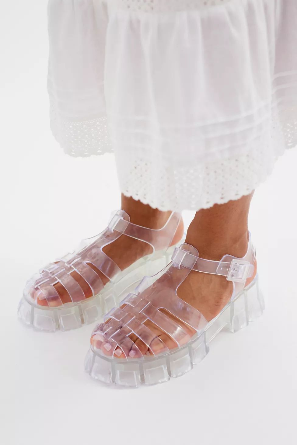 UO Halle Jelly Fisherman Sandal | Urban Outfitters (US and RoW)