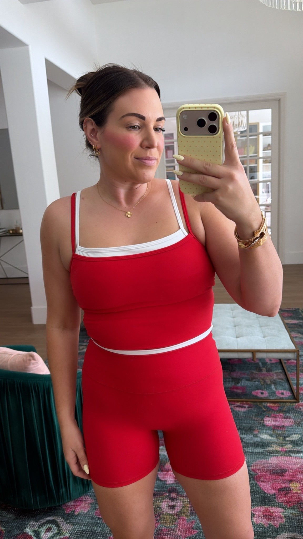 curvy midsize workout fitness look! wearing size large on red layered tank and size medium on layered red shorts ❤️

#LTKfitnessgoals #LTKActive #LTKMidsize