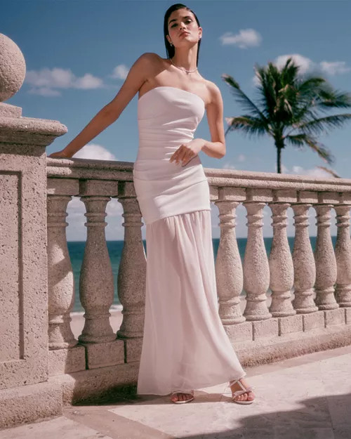 Line & Dot Amara Mixed Media Maxi Dress  | Bloomingdale's Women | Bloomingdale's (US)