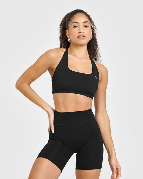 Timeless Square Neck Sports Bra 
 Black | Oner Active (UK / US)