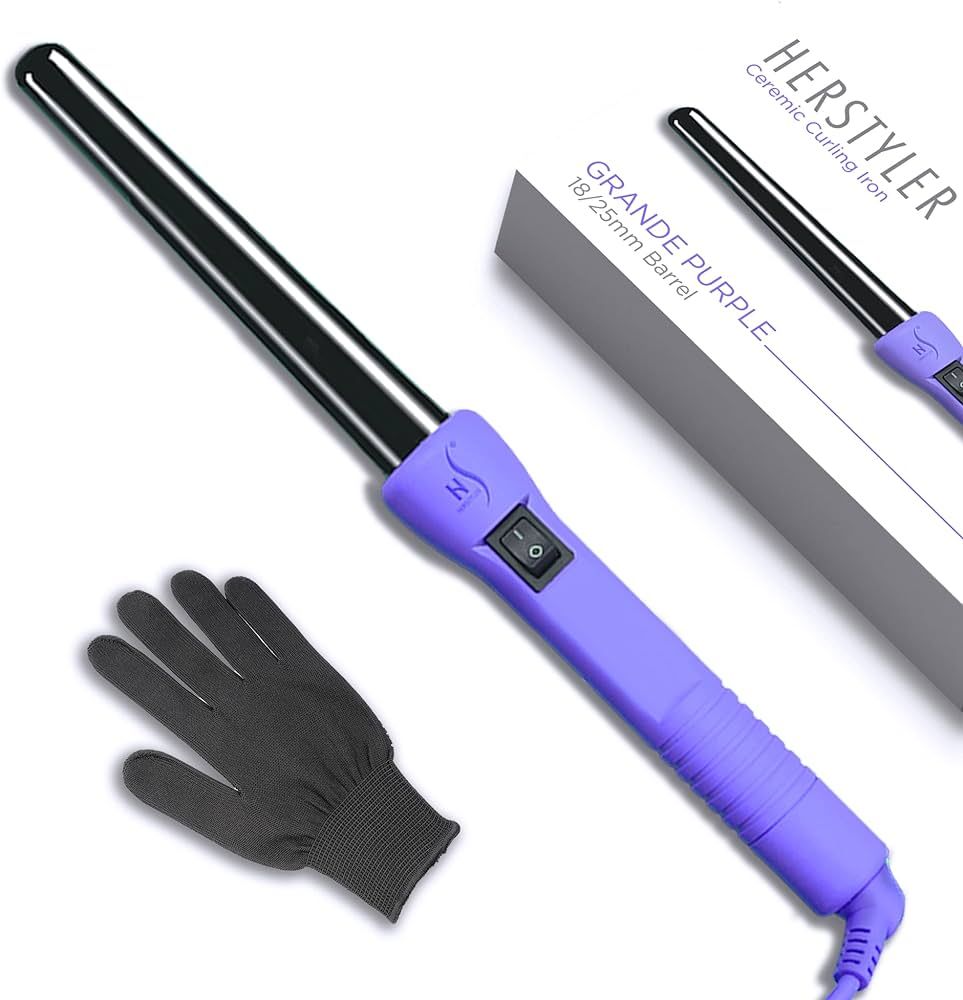 Herstyler Grande Ceramic Curling Iron - 1 inch Hair Curling Wand for Long Short Hair - One Inch Dual | Amazon (US)