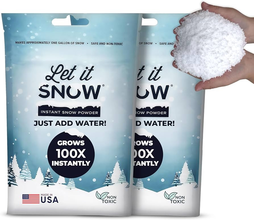 Let it Snow Instant Fake Snow for Slime - Made in The USA, Gentle, Safe & Easy to Use Artificial ... | Amazon (US)