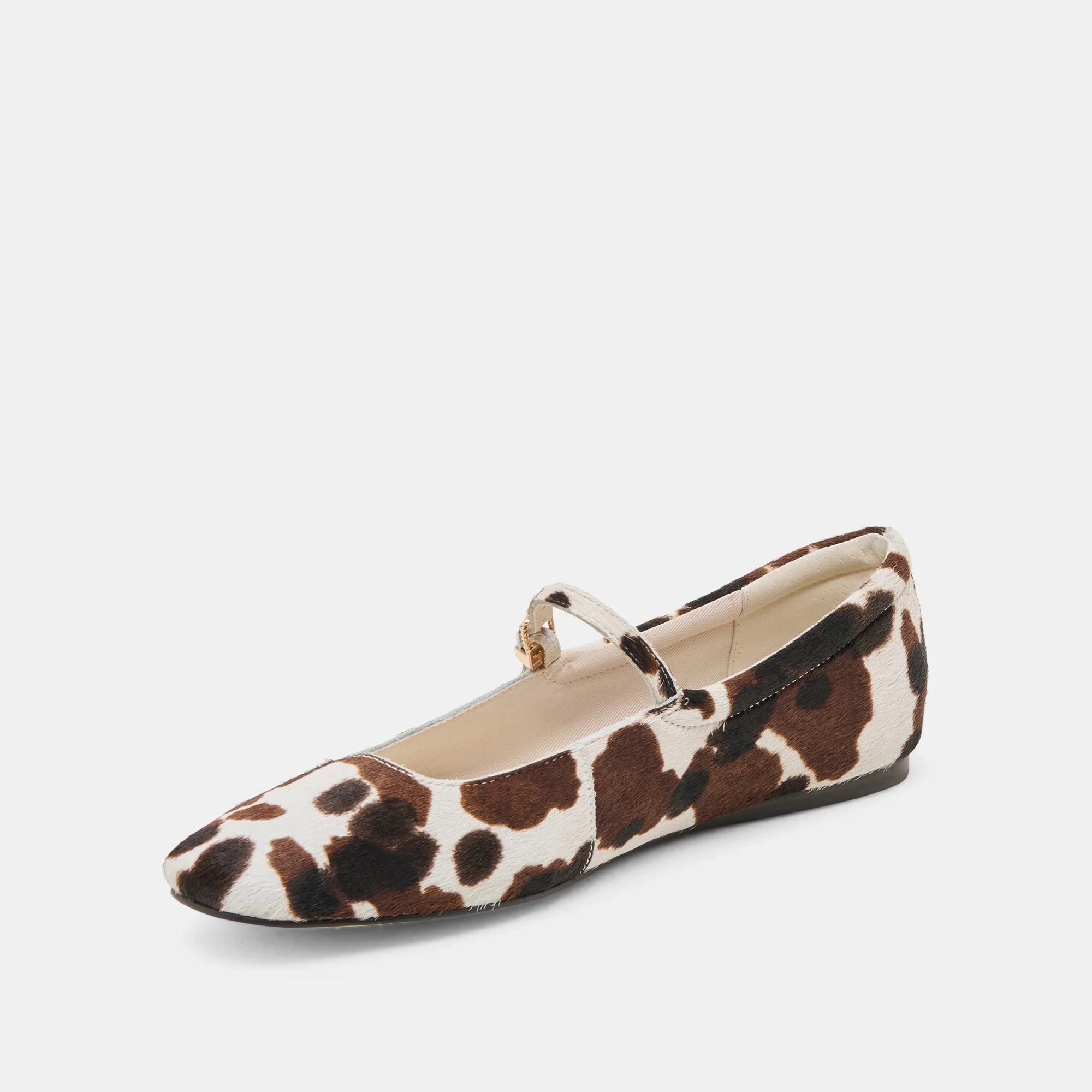Reyes Cocoa Taurus Calf Hair Ballet Flats | Dolce Vita | DolceVita.com