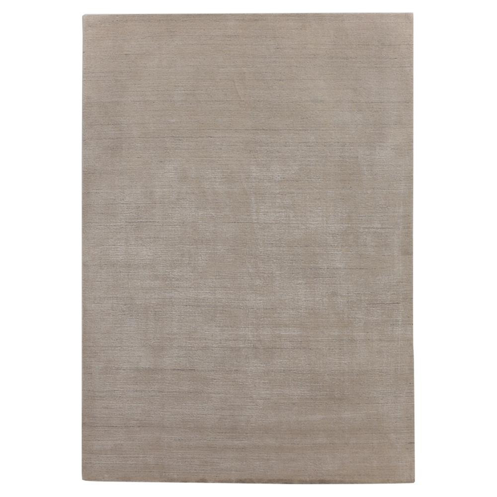 Exquisite Rugs Palazzo Modern Grey Textured Bamboo Silk Solid Rug - 6'x9' | Kathy Kuo Home