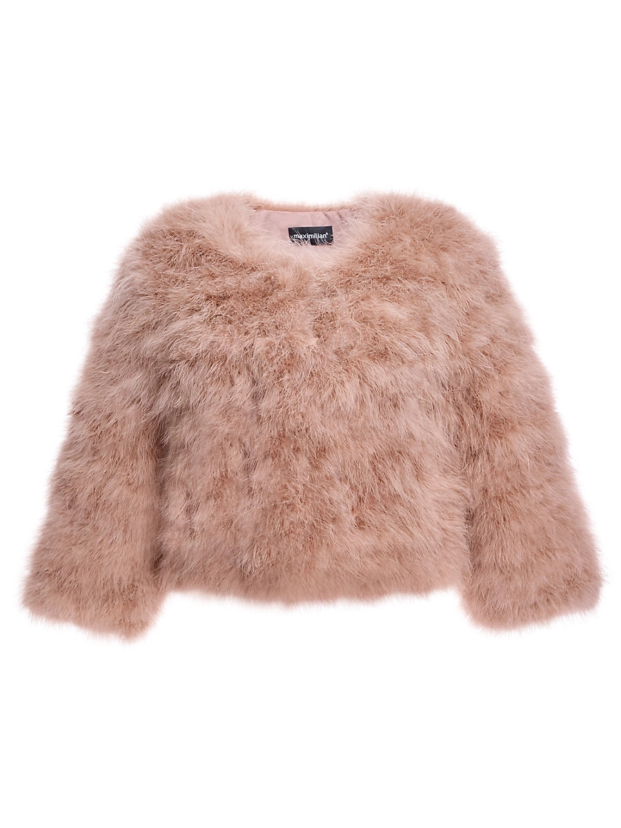 Women's Feathered Bolero Jacket - Beige - Size XS | Saks Fifth Avenue