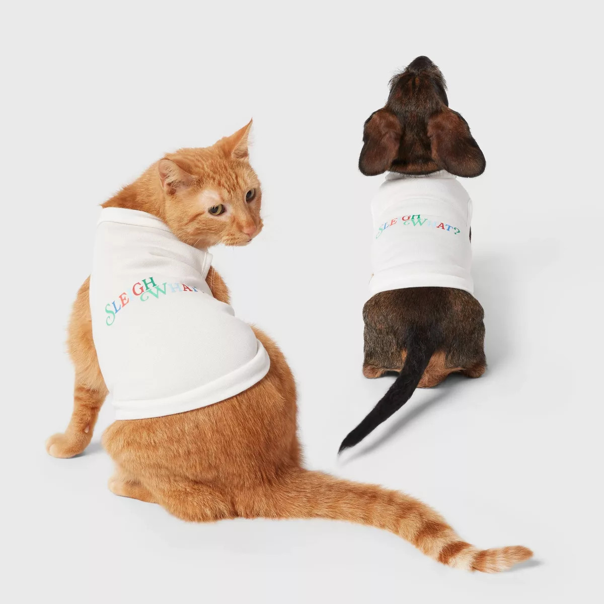 "Sleigh What?" Matching Family Pajama Dog and Cat Sweatshirt - Wondershop\u2122 White S | Target