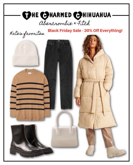 30% off site wide during the Black Friday sale at Abercrombie and Fitch!

Winter outfit, puffer coat, striped sweater, chelsea boot, black jeans, beanie

#LTKstyletip #LTKsalealert #LTKCyberweek