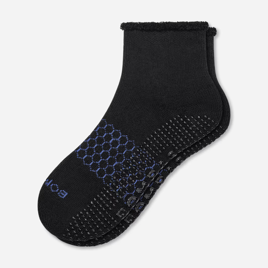Men's Merino Wool Blend Roll-Top Gripper House Socks | Bombas
