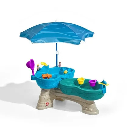 Step2 Spill & Splash Seaway Blue Plastic Water Table for Toddlers with 10-piece Playset | Walmart (US)