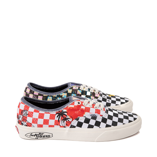 Vans x Stranger Things Authentic Checkerboard Skate Shoe - Marshmallow / Multicolor | Journeys
