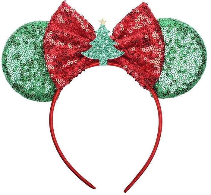 ASAHEL Mouse Ears Headbands Fashion Shiny Bows Mice Ears Birthday Parties Themed Events (Tree, On... | Amazon (US)