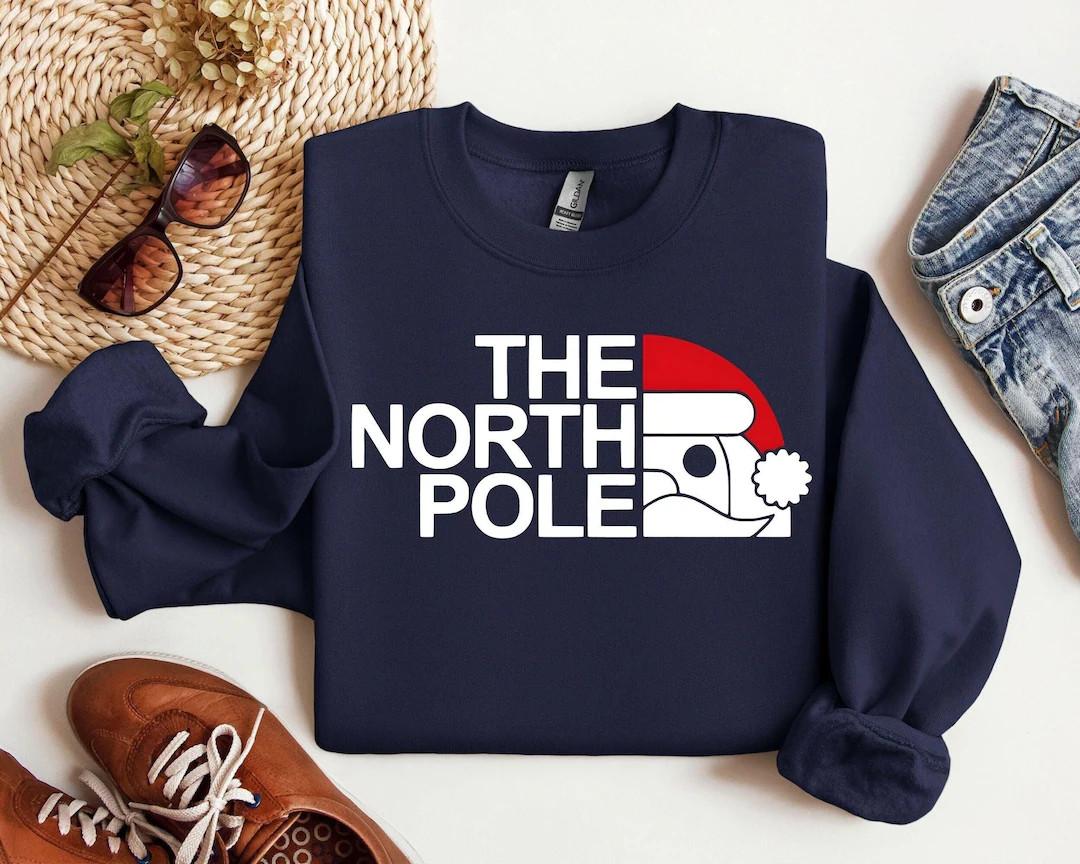 Christmas Jumper Sweater the North Pole, the North Pole Crewneck, the North Pole Christmas Sweats... | Etsy (US)