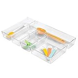 iDesign Plastic In Drawer Organizer Trays for Kitchen Utensils, Silverware, BPA-Free, Set of 6, C... | Amazon (US)