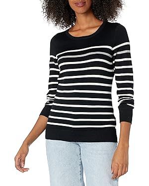 Amazon Essentials Women's Long-Sleeve Lightweight Crewneck Sweater (Available in Plus Size) | Amazon (US)