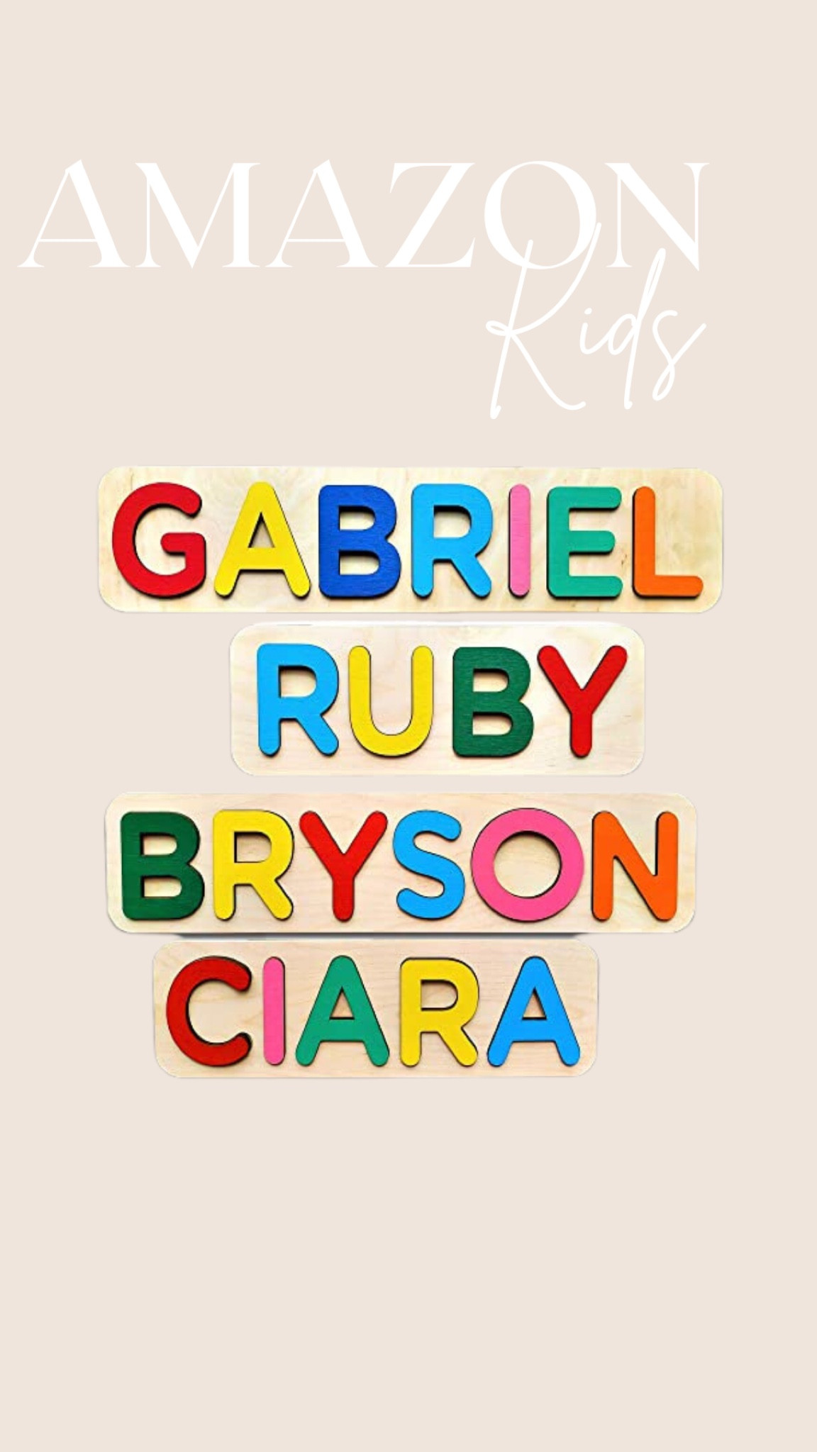 Personalized Wooden Name Puzzle for Kids Personalized Name Puzzle for Toddlers Personalized Baby Gifts First Birthday Gift Personalized Puzzle Wooden Puzzles Custom Name Puzzle Baby & Toddler Toys

#LTKkids #LTKFind