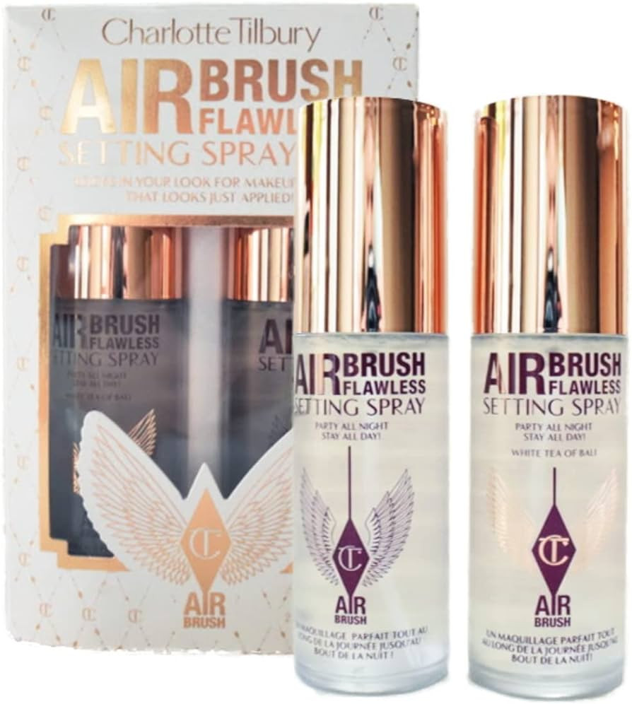 Charlotte Tilbury Setting Spray Duo Airbrush Flawless, Travel Size Gift Set::Original & White Tea... | Amazon (US)