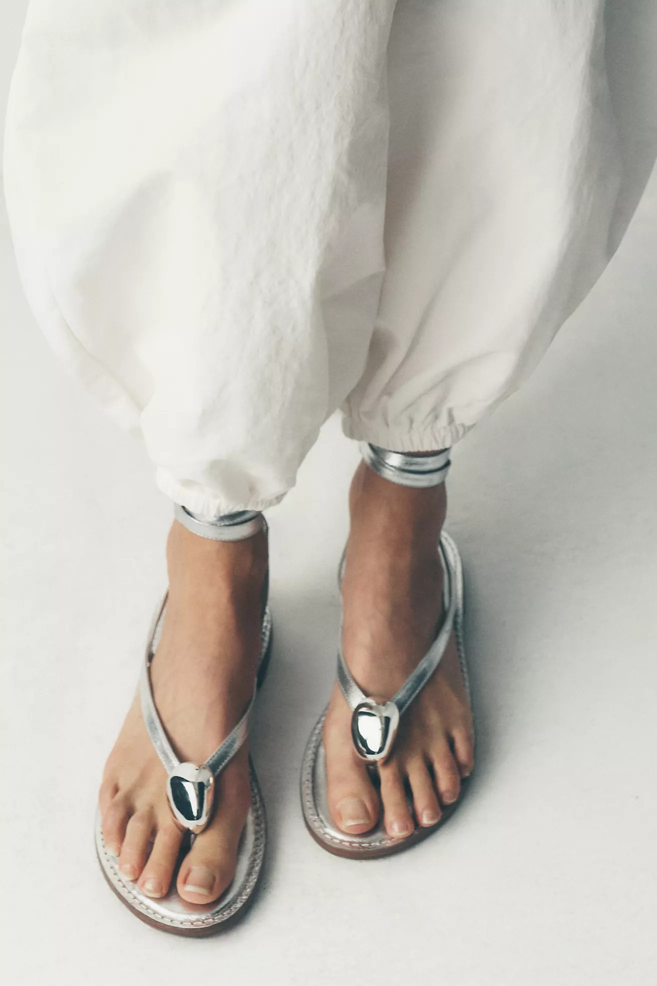 By Anthropologie Stone Tie-Up Sandals | Anthropologie (US)