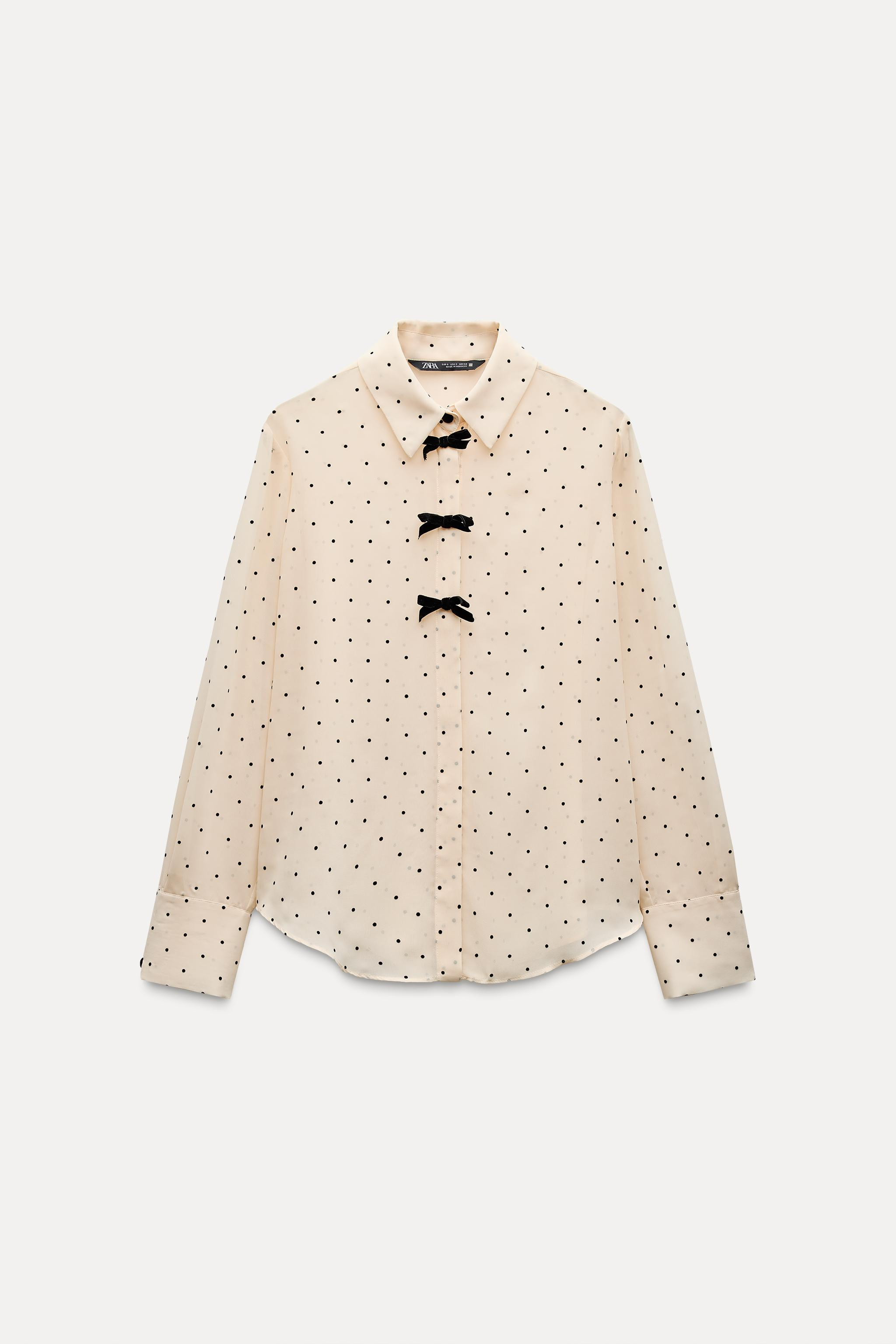 POLKA DOT BOWS SHIRT | Zara US