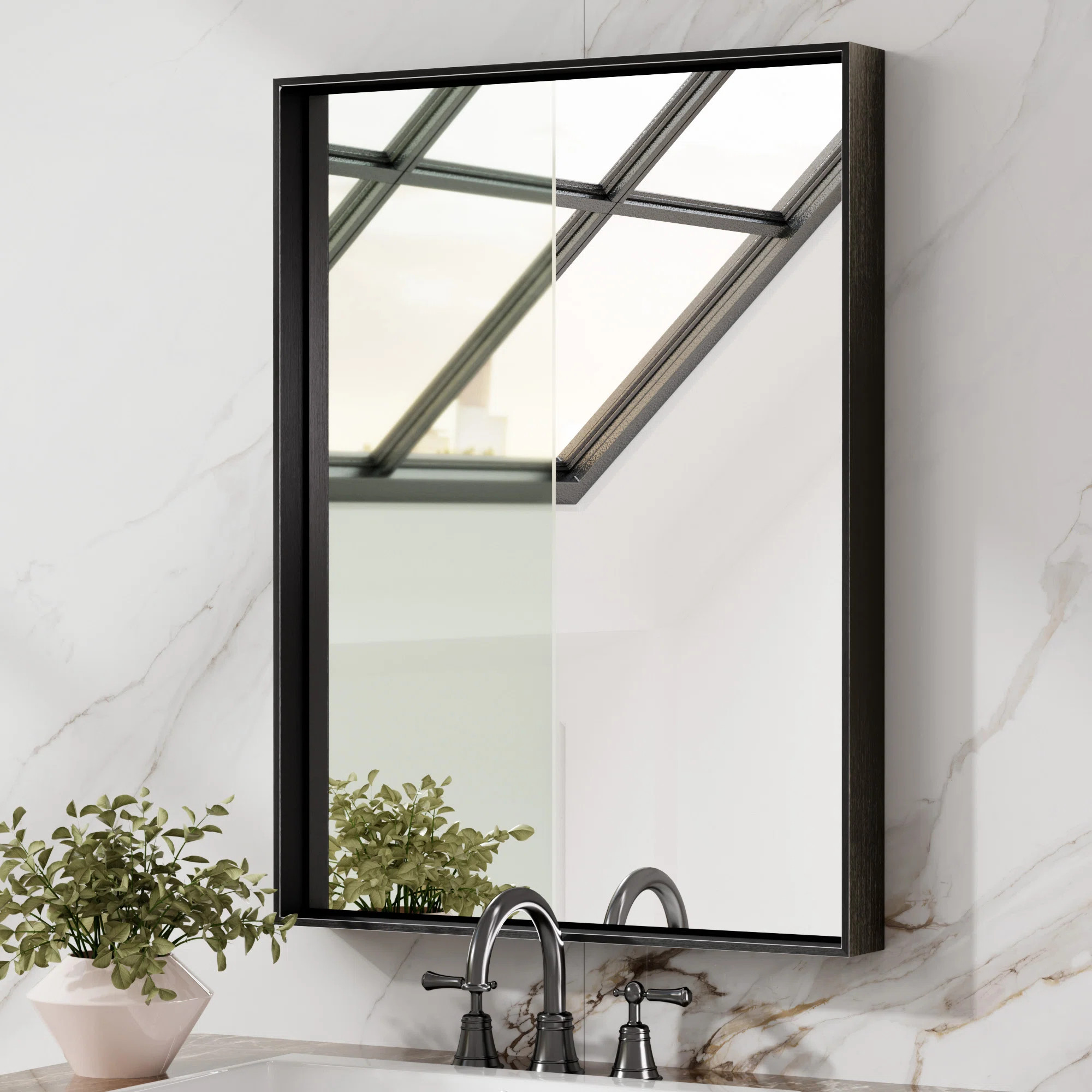 Stemn Framed Bathroom Vanity Mirror Accent Mirror | Wayfair North America