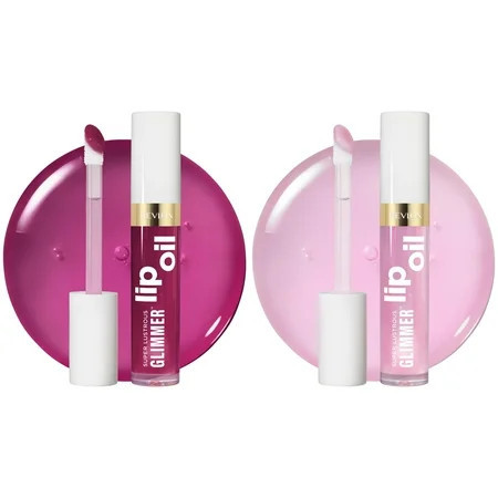 Revlon Super Lustrous Glimmer Nourishing Lip Oil, Plum Pop 006 & Vio-lit 005, Pack of 2 | Walmart (US)