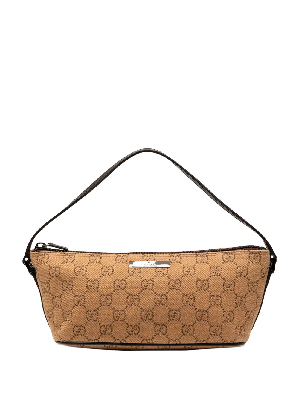 Gucci Pre-Owned 2000-2015 GG Canvas Boat Shoulder Bag | Brown | FARFETCH | Farfetch Global