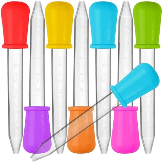 8 Pcs Liquid Droppers, SENHAI Silicone and Plastic Pipettes Transfer Eyedropper with Bulb Tip for... | Amazon (US)