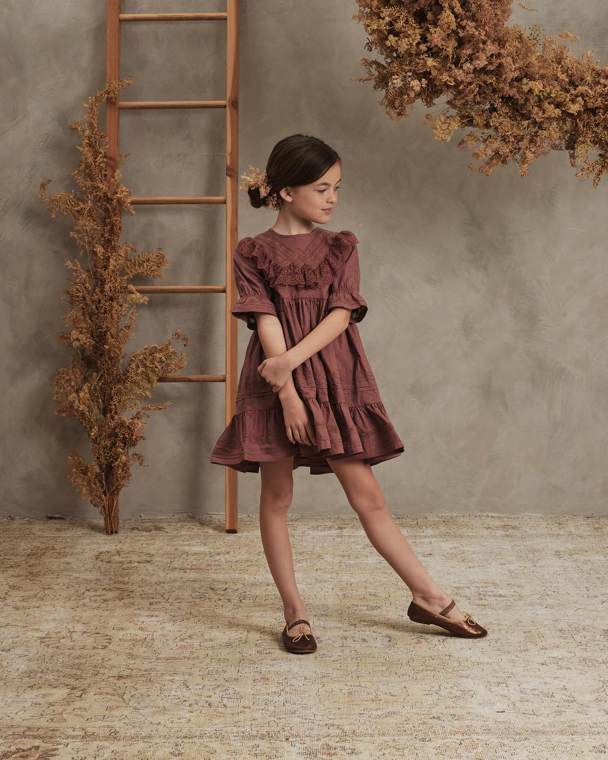 genevieve dress | wine | Noralee