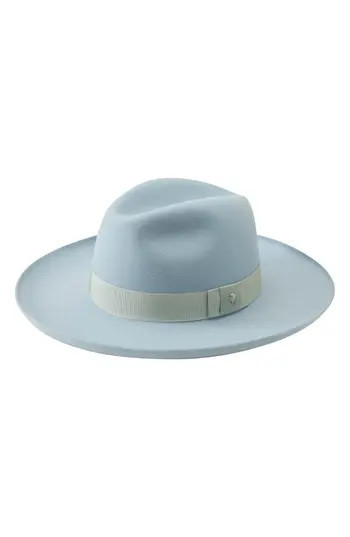 Helen Kaminski Augustine Merino Wool Fedora in Moonstone at Nordstrom Rack, Size Medium | Nordstrom Rack