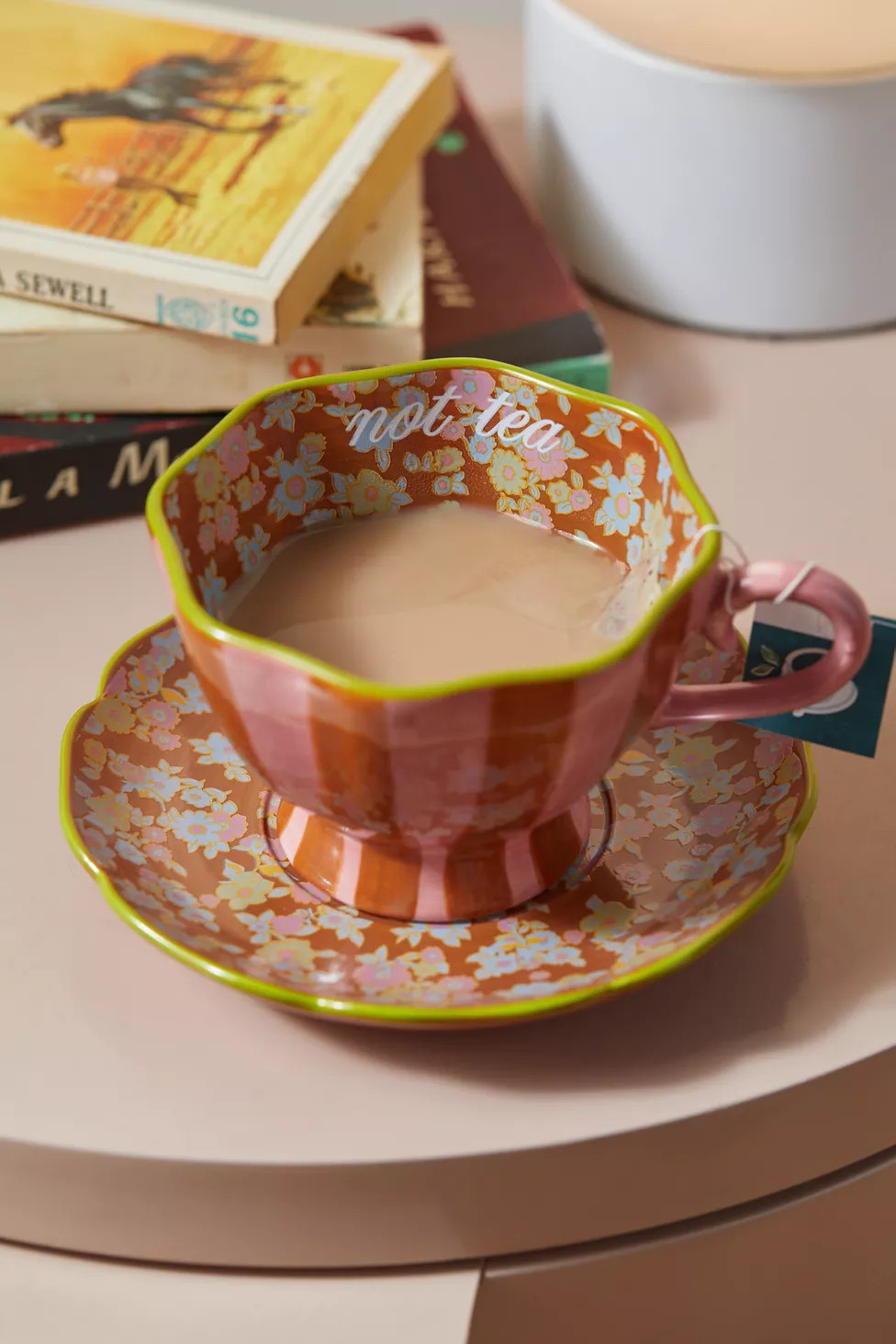 Not Tea Graphic Teacup & Saucer Set | Urban Outfitters (US and RoW)