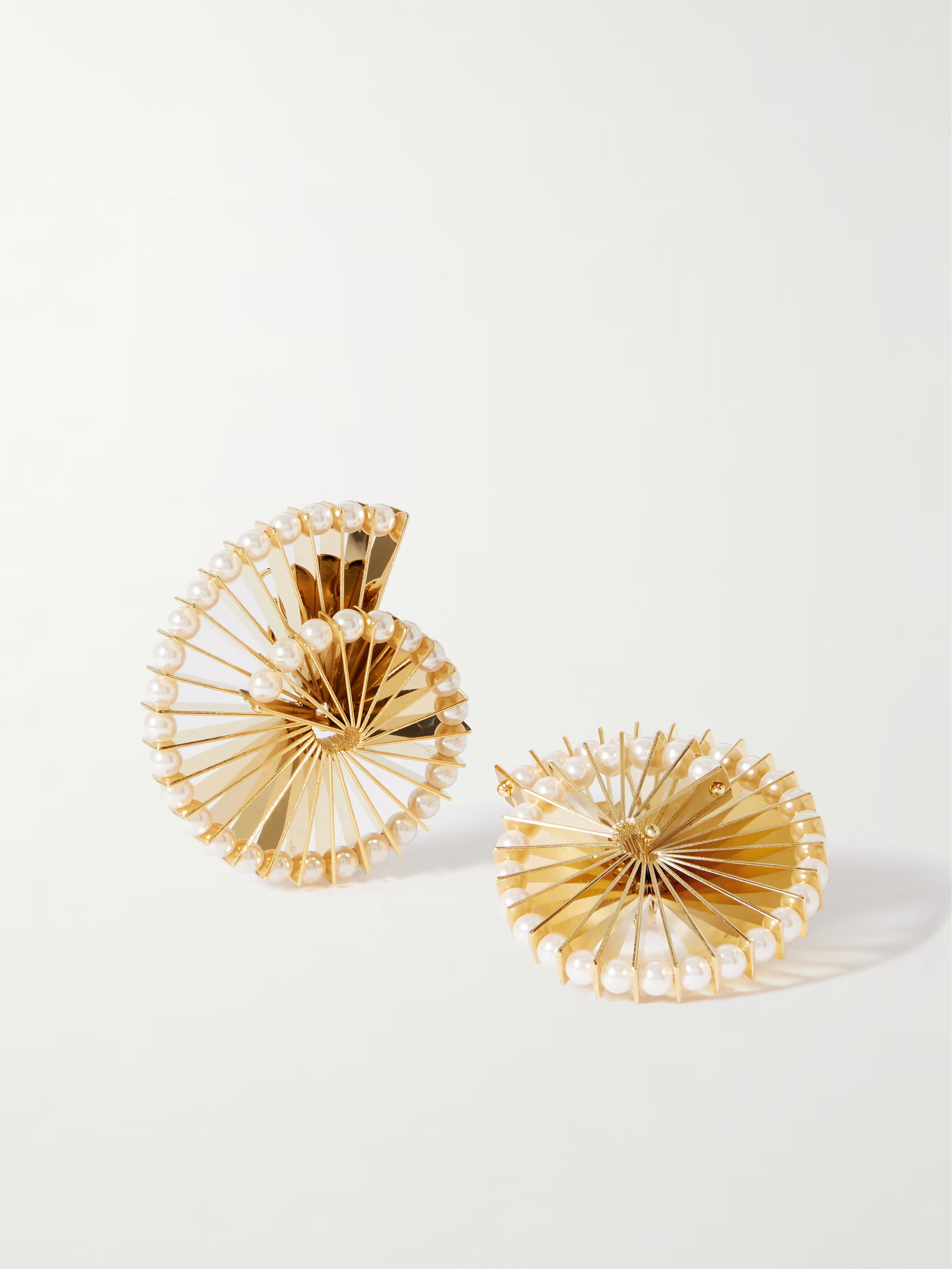 Gold-tone faux pearl earrings | NET-A-PORTER (UK & EU)