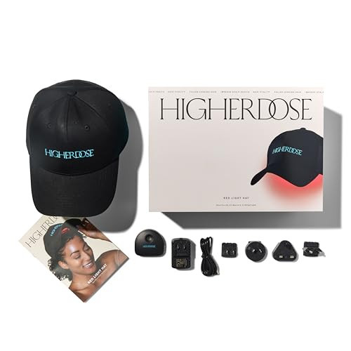 HigherDOSE Red Light Therapy Hat for Hair Growth - Reduce Hair Loss & Shedding - Targeted Infrared Red Light Therapy to Support Scalp Health | Amazon (US)